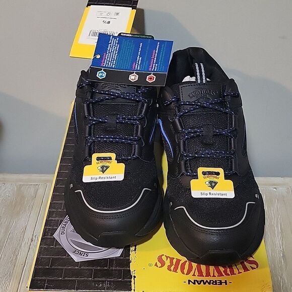 Herman Survivors Cary Soft Toe Work Shoes 8.5 Mens Slip Resistant - Picture 3 of 11